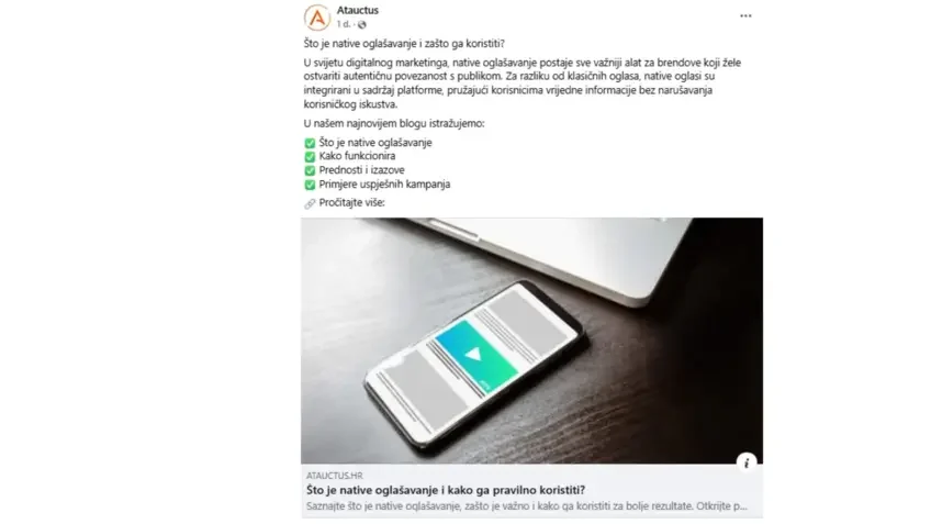 Atauctus dijeljenje objave