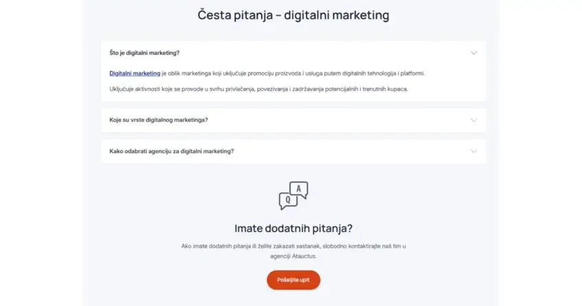 Česta pitanja - digitalni marketing