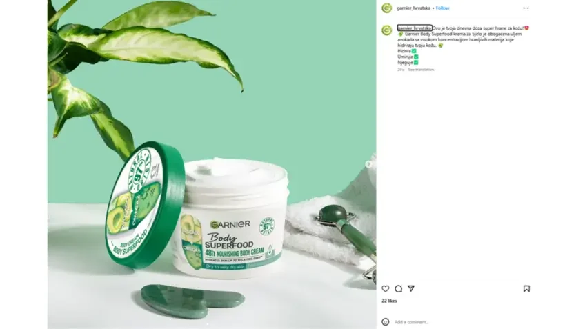 Garnier društvene mreže