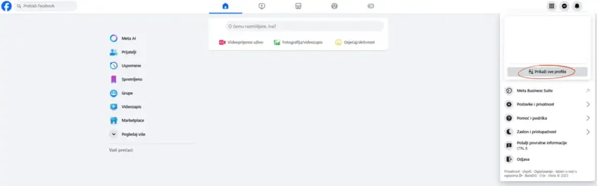 Prikaz svih Facebook stranica