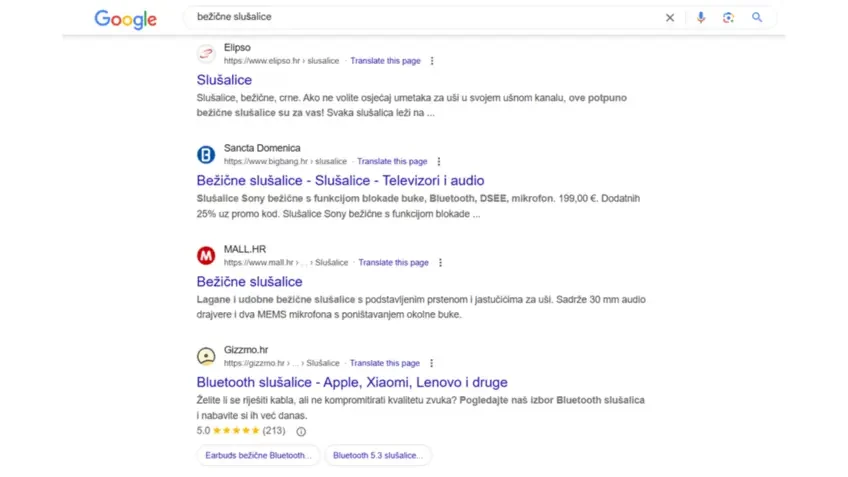 SEO bežične slušalice