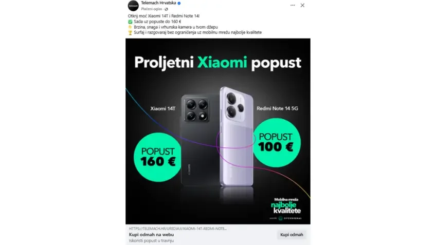 Telemach Facebook oglašavanje