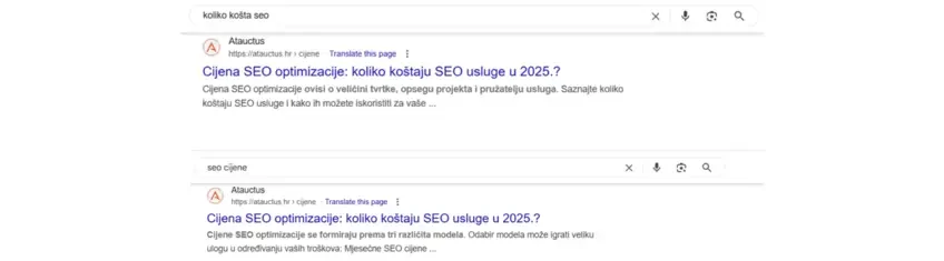 Meta opis cijena SEO optimizacije