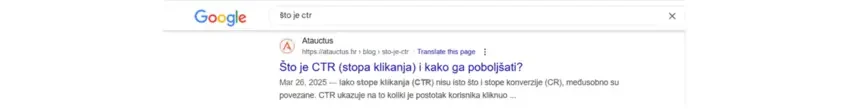 Title tag blog Što je CTR