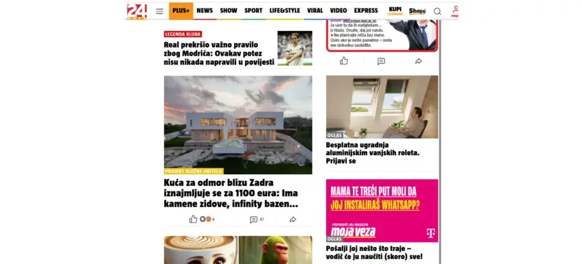 Oglasi na 24 sata preporučeni sadržaj