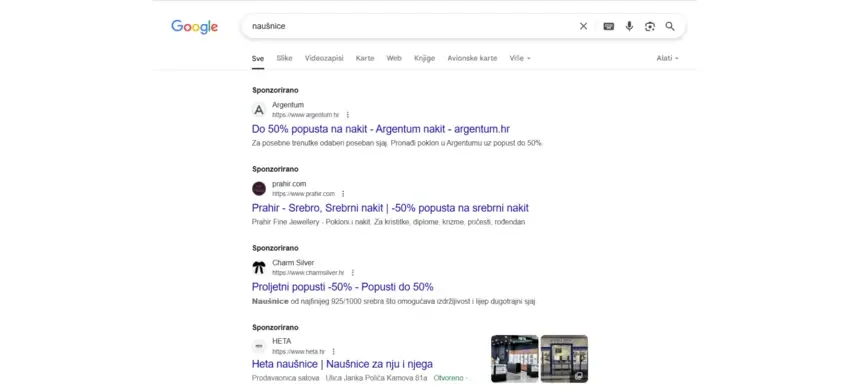 Rezultati pretrage za ključnu riječ naušnice