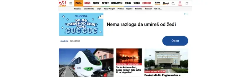 Studena prikazivački oglas 24 sata
