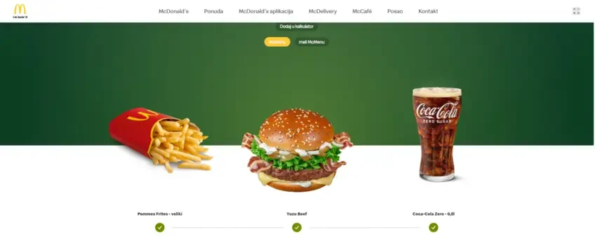 McDonalds McMenu cross-selling 
